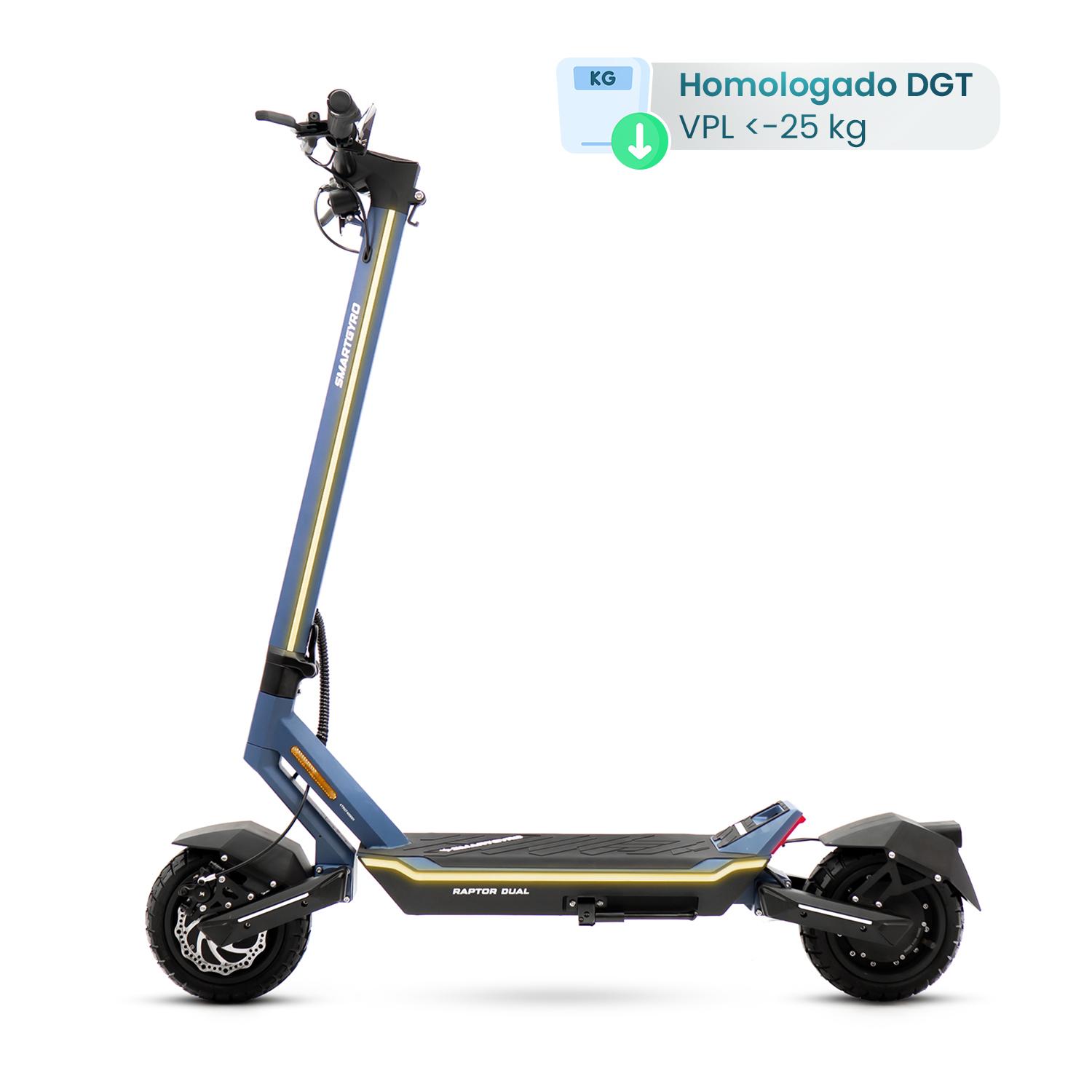 Patinete eléctrico smartGyro Raptor Dual Evo LR